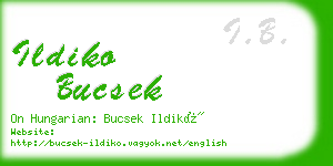 ildiko bucsek business card